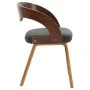 Dining chairs 4 units curved wood and dark gray fabric by vidaXL, dining chairs - Ref: Foro24-278842, Price: 574,86 €, Discou...