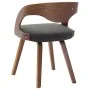 Dining chairs 4 units curved wood and dark gray fabric by vidaXL, dining chairs - Ref: Foro24-278842, Price: 574,86 €, Discou...
