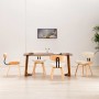 Sillas de comedor 4 uds madera curvada y cuero sintético crema de vidaXL, Sillas de comedor - Ref: Foro24-278720, Precio: 536...