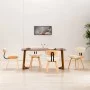 Sillas de comedor 4 uds madera curvada y cuero sintético crema de vidaXL, Sillas de comedor - Ref: Foro24-278720, Precio: 517...