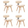 Sillas de comedor 4 uds madera curvada y cuero sintético crema de vidaXL, Sillas de comedor - Ref: Foro24-278720, Precio: 536...