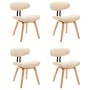 Sillas de comedor 4 uds madera curvada y cuero sintético crema de vidaXL, Sillas de comedor - Ref: Foro24-278720, Precio: 517...