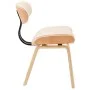 Sillas de comedor 4 uds madera curvada y cuero sintético crema de vidaXL, Sillas de comedor - Ref: Foro24-278720, Precio: 517...
