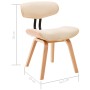 Sillas de comedor 4 uds madera curvada y cuero sintético crema de vidaXL, Sillas de comedor - Ref: Foro24-278720, Precio: 536...
