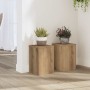 Soportes de plantas 2 uds madera roble artisian 20x20x30 cm en Soportes para macetas | Comprar online en Foru.es