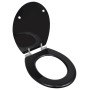 Asientos de inodoro con tapas de cierre suave 2 uds MDF negro de vidaXL, Asientos de inodoros y bidés - Ref: Foro24-275905, P...