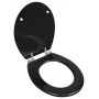Toilet Seats with Soft Close Lids 2 Pcs Black MDF by vidaXL, Toilet and bidet seats - Ref: Foro24-275905, Price: 77,59 €, Dis...