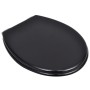 Asientos de inodoro con tapas de cierre suave 2 uds MDF negro de vidaXL, Asientos de inodoros y bidés - Ref: Foro24-275905, P...