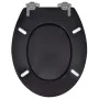 Toilet Seats with Soft Close Lids 2 Pcs Black MDF by vidaXL, Toilet and bidet seats - Ref: Foro24-275905, Price: 77,59 €, Dis...
