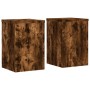 Soportes de plantas 2 uds madera roble ahumado 25x25x35 cm en Soportes para macetas | Comprar online en Foru.es