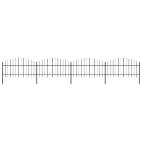 Garden fence with black steel spearheads (1-1.25)x6.8 m by vidaXL, fence panels - Ref: Foro24-277724, Price: 373,41 €, Discou...