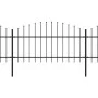 Gartenzaun mit Speerspitzen aus schwarzem Stahl (1-1,25)x6,8 m von vidaXL, Zaunpaneele - Ref: Foro24-277724, Preis: 373,41 €,...