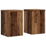 Soportes de plantas 2 uds madera roble envejecido 25x25x35 cm en Soportes para macetas | Comprar online en Foru.es