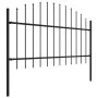 Gartenzaun mit Speerspitzen aus schwarzem Stahl (1-1,25)x6,8 m von vidaXL, Zaunpaneele - Ref: Foro24-277724, Preis: 373,41 €,...