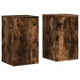 Soportes de plantas 2 uds madera roble ahumado 30x30x50 cm en Soportes para macetas | Comprar online en Foru.es