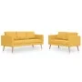 Conjunto de sofás 2 piezas tela amarillo de vidaXL, Sofás - Ref: Foro24-276856, Precio: 689,83 €, Descuento: %