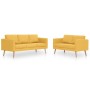 Conjunto de sofás 2 piezas tela amarillo de vidaXL, Sofás - Ref: Foro24-276856, Precio: 702,94 €, Descuento: %