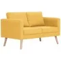 Conjunto de sofás 2 piezas tela amarillo de vidaXL, Sofás - Ref: Foro24-276856, Precio: 689,83 €, Descuento: %