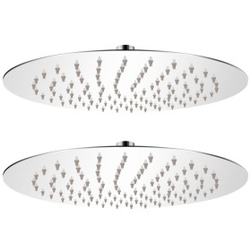 Cabezal de ducha efecto lluvia 2 pzs acero inoxidable Ø 25 cm de vidaXL, Cabezales de ducha - Ref: Foro24-275935, Precio: 35,...