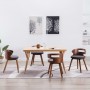 Sillas de comedor 4 unidades madera curvada y tela gris oscuro de vidaXL, Sillas de comedor - Ref: Foro24-278850, Precio: 549...