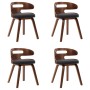 Sillas de comedor 4 unidades madera curvada y tela gris oscuro de vidaXL, Sillas de comedor - Ref: Foro24-278850, Precio: 549...