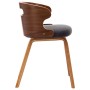 Sillas de comedor 4 unidades madera curvada y tela gris oscuro de vidaXL, Sillas de comedor - Ref: Foro24-278850, Precio: 549...
