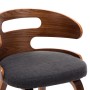 Sillas de comedor 4 unidades madera curvada y tela gris oscuro de vidaXL, Sillas de comedor - Ref: Foro24-278850, Precio: 549...