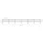 Garden fence with black steel hoop tips 10.2x0.8 m by vidaXL, fence panels - Ref: Foro24-277652, Price: 383,39 €, Discount: %