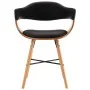 Sillas de comedor 4 uds cuero sintético y madera curvada negro de vidaXL, Sillas de comedor - Ref: Foro24-279491, Precio: 425...