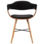 Sillas de comedor 4 uds cuero sintético y madera curvada negro de vidaXL, Sillas de comedor - Ref: Foro24-279491, Precio: 410...