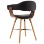 Sillas de comedor 4 uds cuero sintético y madera curvada negro de vidaXL, Sillas de comedor - Ref: Foro24-279491, Precio: 425...