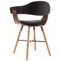 Sillas de comedor 4 uds cuero sintético y madera curvada negro de vidaXL, Sillas de comedor - Ref: Foro24-279491, Precio: 410...