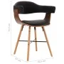 Sillas de comedor 4 uds cuero sintético y madera curvada negro de vidaXL, Sillas de comedor - Ref: Foro24-279491, Precio: 425...