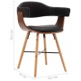 Sillas de comedor 4 uds cuero sintético y madera curvada negro de vidaXL, Sillas de comedor - Ref: Foro24-279491, Precio: 410...