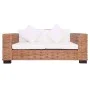 Juego de sofás para jardín con cojines 2 piezas ratán natural de vidaXL, Sofás de exterior - Ref: Foro24-276283, Precio: 1,00...