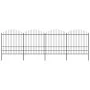Gartenzaun mit Speerspitzen aus schwarzem Stahl (1,75-2)x6,8 m von vidaXL, Zaunpaneele - Ref: Foro24-277751, Preis: 370,32 €,...