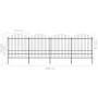 Gartenzaun mit Speerspitzen aus schwarzem Stahl (1,75-2)x6,8 m von vidaXL, Zaunpaneele - Ref: Foro24-277751, Preis: 370,32 €,...