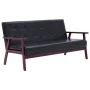 Juego de sofás 2 piezas de cuero sintético negro de vidaXL, Sofás - Ref: Foro24-278397, Precio: 336,49 €, Descuento: %