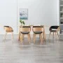 Esszimmerstühle 6 Einheiten aus Holz und schwarzem Kunstleder von vidaXL, Essstühle - Ref: Foro24-278867, Preis: 841,20 €, Ra...