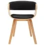 Sillas de comedor 6 unidades madera y cuero sintético negro de vidaXL, Sillas de comedor - Ref: Foro24-278867, Precio: 841,20...