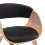 Sillas de comedor 6 unidades madera y cuero sintético negro de vidaXL, Sillas de comedor - Ref: Foro24-278867, Precio: 918,97...