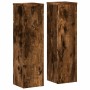 Soportes de plantas 2 uds madera roble ahumado 17x17x60 cm en Soportes para macetas | Comprar online en Foru.es