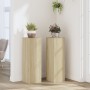 Soportes de plantas 2 uds madera roble Sonoma 25x25x80 cm en Soportes para macetas | Comprar online en Foru.es