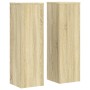 Soportes de plantas 2 uds madera roble Sonoma 25x25x80 cm en Soportes para macetas | Comprar online en Foru.es
