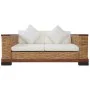 Set of 2-piece brown natural rattan sofas with cushions by vidaXL, Sofas - Ref: Foro24-278619, Price: 1,00 €, Discount: %