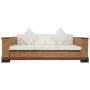 Set of 2-piece brown natural rattan sofas with cushions by vidaXL, Sofas - Ref: Foro24-278619, Price: 1,00 €, Discount: %