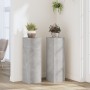 Soportes de plantas 2 uds madera gris hormigón 25x25x80 cm en Soportes para macetas | Comprar online en Foru.es