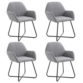 Sillas de comedor 4 unidades tela gris claro de vidaXL, Sillas de comedor - Ref: Foro24-277094, Precio: 361,00 €, Descuento: %