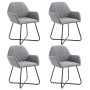 Sillas de comedor 4 unidades tela gris claro de vidaXL, Sillas de comedor - Ref: Foro24-277094, Precio: 361,00 €, Descuento: %