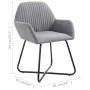 Sillas de comedor 4 unidades tela gris claro de vidaXL, Sillas de comedor - Ref: Foro24-277094, Precio: 361,00 €, Descuento: %